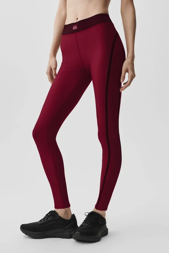Airlift High-Waist 7/8 Line up Legging - Summer Romance Red