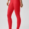 Airlift High-Waist Alignment Legging - Bright Red/White