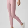 Airlift High-Waist Alignment Legging - Vintage Pink/White