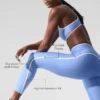Airlift High Waist Charger 7/8 Legging - Crystal Clear Blue/White