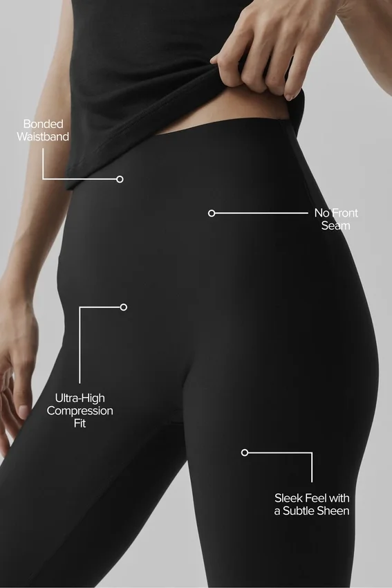 Airlift High-Waist Sleek Capri - Black