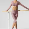 Airlift Mesh Divine Long Sleeve Bra - Smoky Quartz
