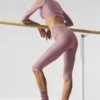 Airlift Mesh High-Waist Divine Capri - Smoky Quartz