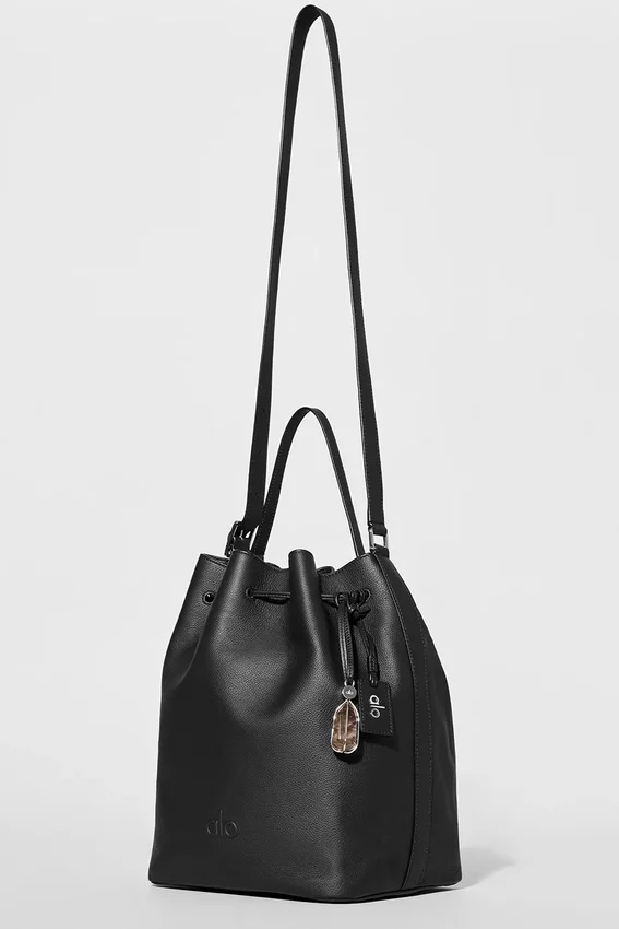 Alo Balance Bucket - Black Leather