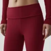 Alo Softsculpt 7/8 Foldover Flare Legging - Summer Romance Red