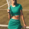 Alo Softsculpt Amp It up Tennis Skirt - Emerald Isle