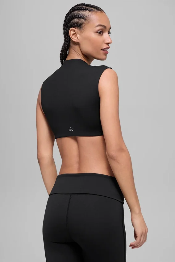 Alo Softsculpt Capped out Short Sleeve - Black