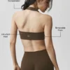 Alo Softsculpt Feel the Heat Halter Bra - Espresso