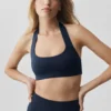 Alo Softsculpt Feel the Heat Halter Bra - Navy