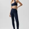 Alo Softsculpt Feel the Heat Halter Bra - Navy