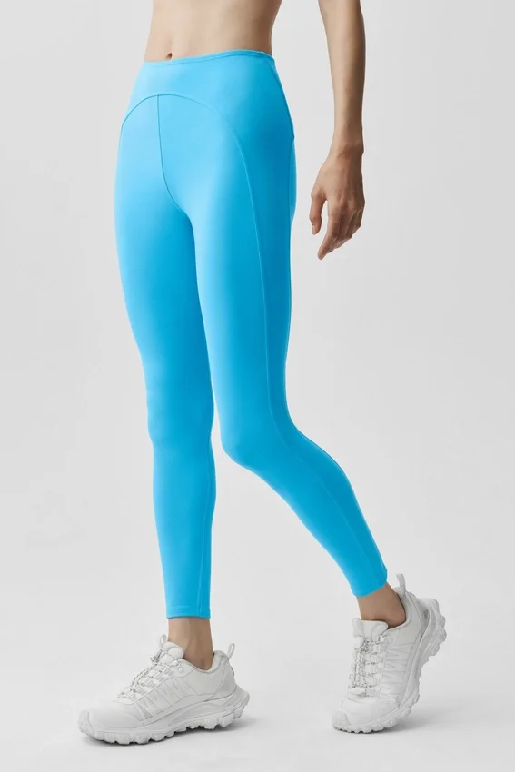 Alo Softsculpt High-Waist 7/8 Superset Legging - Azure Blue