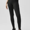Alo Softsculpt High-Waist 7/8 Superset Legging - Black