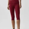 Alo Softsculpt Low-Rise Foldover Capri - Summer Romance Red