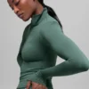 Alo Softsculpt Precision 1/4 Zip Long Sleeve - Clover Green
