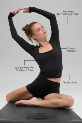 Alo Softsculpt Precision Long Sleeve – Black