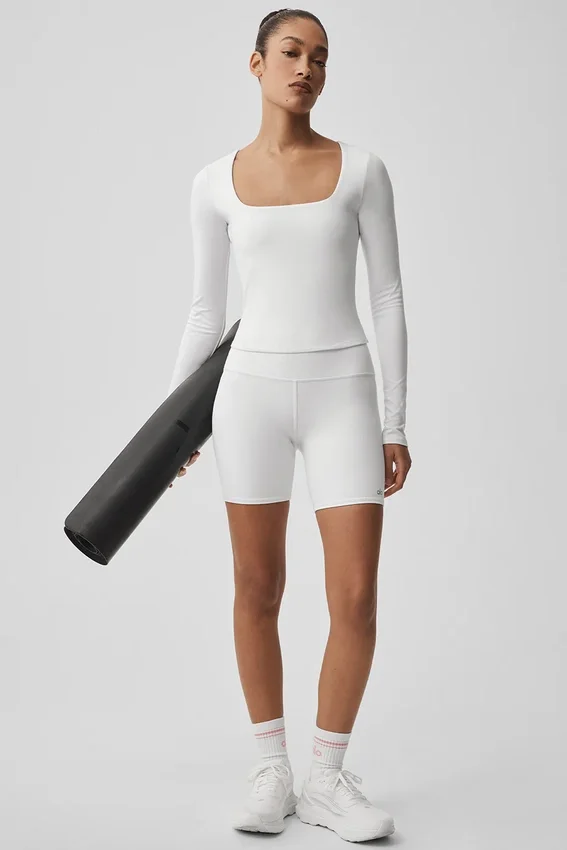 Alo Softsculpt Precision Long Sleeve - White
