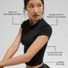 Alo Softsculpt Precision Short Sleeve Top - Black