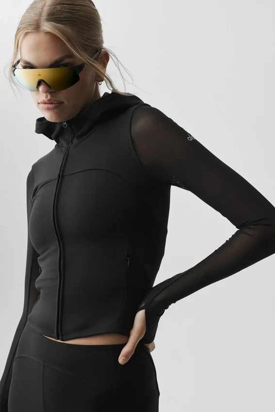Alo Softsculpt Superset Full Zip Jacket - Black