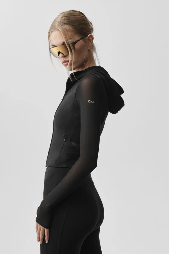 Alo Softsculpt Superset Full Zip Jacket - Black