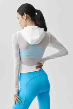 Alo Softsculpt Superset Full Zip Jacket – White