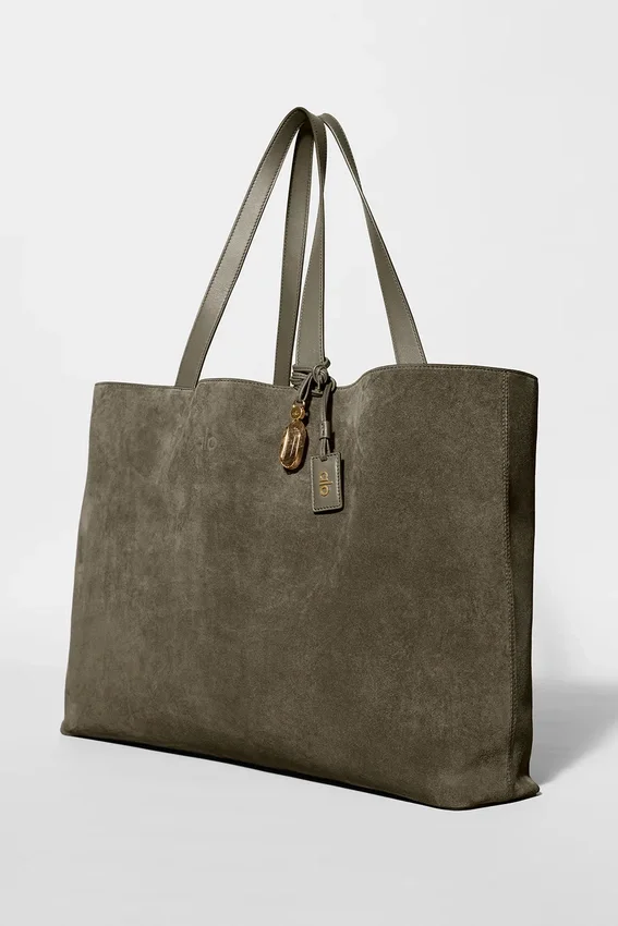 Alo Tranquility Tote - Olive Tree Suede