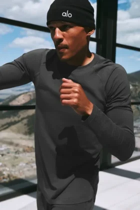 Alo Vapor Crewneck Long Sleeve - Anthracite