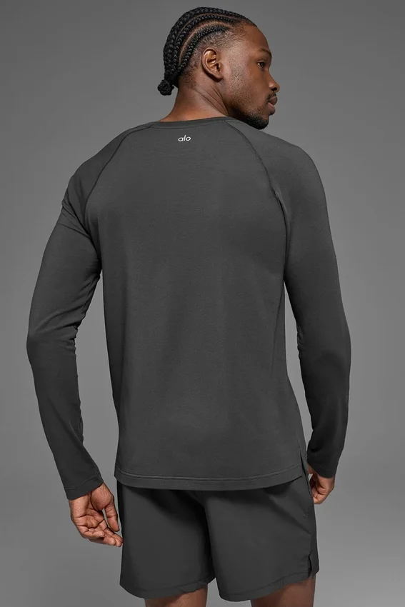 Alo Vapor Crewneck Long Sleeve - Anthracite
