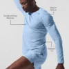 Alo Vapor Crewneck Long Sleeve - Seashell Blue