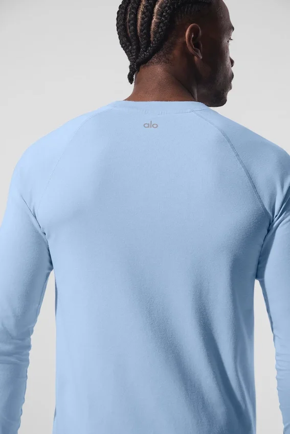 Alo Vapor Crewneck Long Sleeve - Seashell Blue