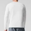 Alo Vapor Crewneck Long Sleeve - White
