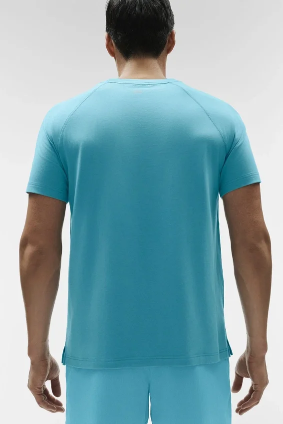 Alo Vapor Crewneck Short Sleeve - Blue Breeze