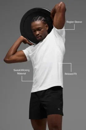 Alo Vapor Crewneck Short Sleeve – White