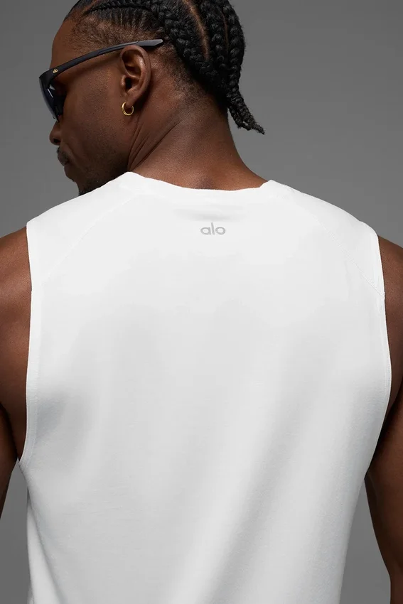 Alo Vapor Muscle Tank - White