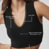 Alosoft Affection V-Neck Bra Tank - Black