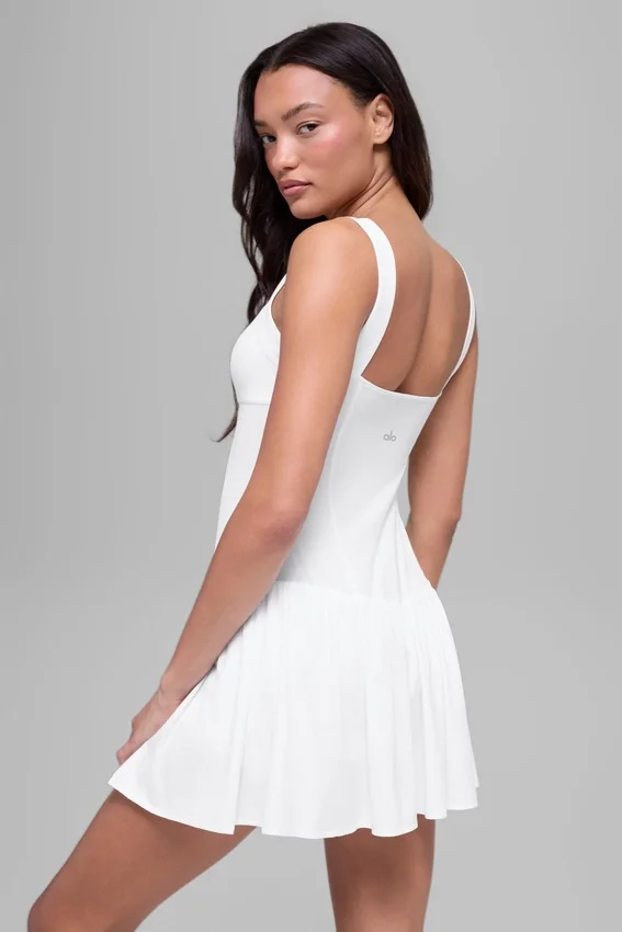 Alosoft Break Point Tennis Dress - White
