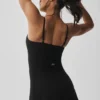 Alosoft Courtside Tennis Dress - Black