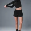 Alosoft Crop Finesse Long Sleeve - Black