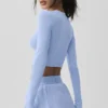 Alosoft Crop Finesse Long Sleeve - Light Provence Blue