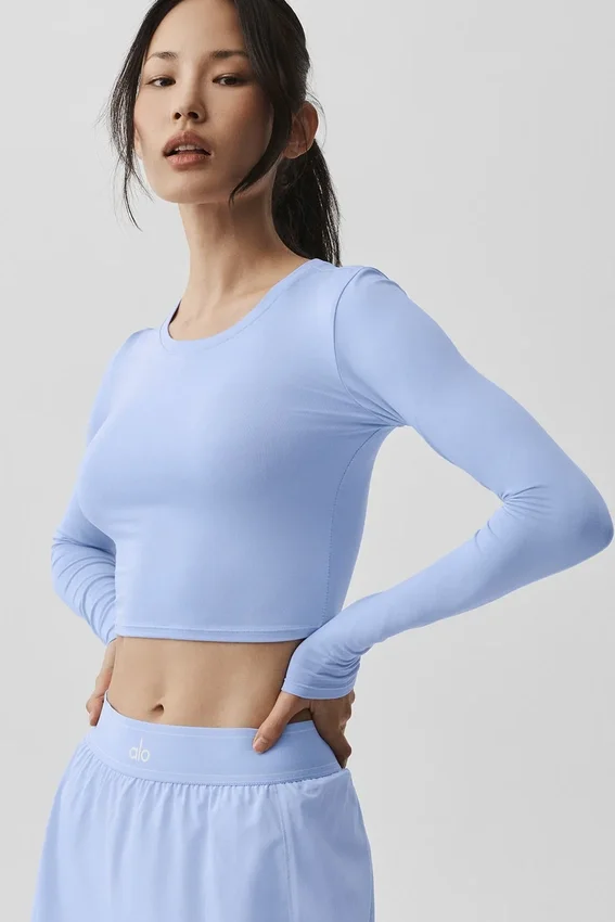 Alosoft Crop Finesse Long Sleeve - Light Provence Blue