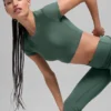 Alosoft Crop Finesse Short Sleeve - Clover Green