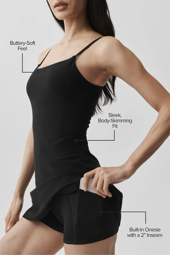 Alosoft Encore Tennis Dress - Black