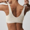 Alosoft Heart Throb Bra - Oatmeal Heather/White
