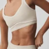 Alosoft Heart Throb Bra - Oatmeal Heather/White