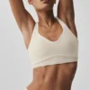 Alosoft Heart Throb Bra - Oatmeal Heather/White