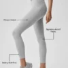 Alosoft High-Waist 7/8 Relay Legging - Athletic Heather Grey/White