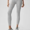 Alosoft High-Waist 7/8 Relay Legging - Athletic Heather Grey/White