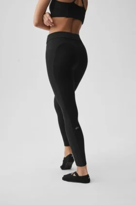 Alosoft High-Waist 7/8 Relay Legging – Black/White