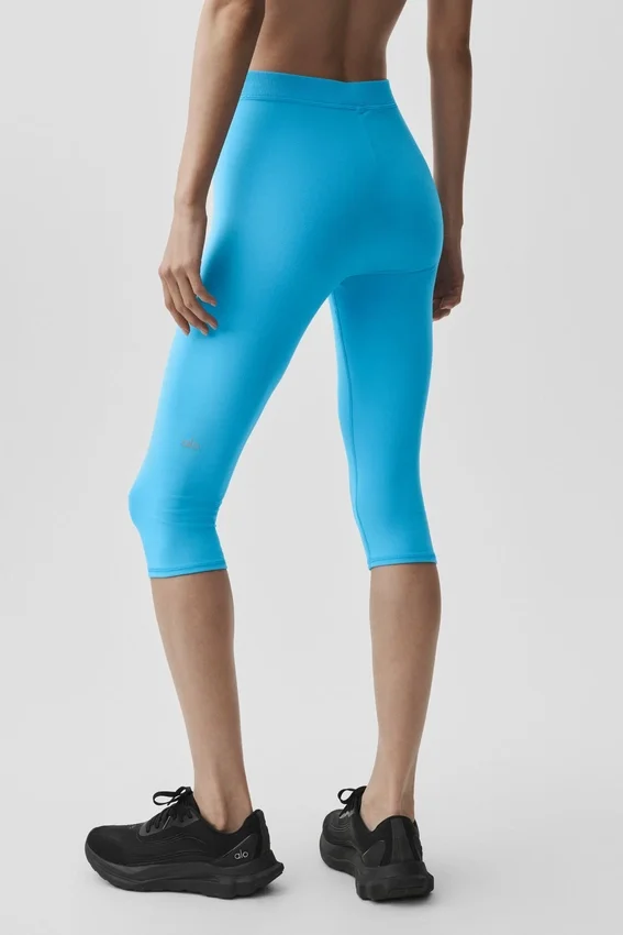 Alosoft High-Waist Iconic 90'S Capri - Azure Blue