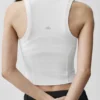Alosoft Level up Full Zip Tank - White