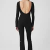 Alosoft Melody Full Length Bootcut Onesie - Black